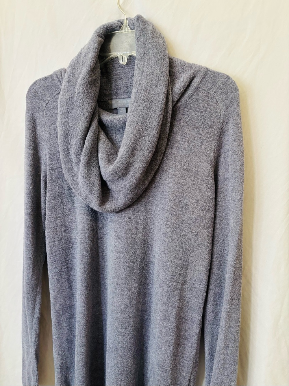 Barefoot Dreams Cowl Neck Sweater Purple Oversized XS